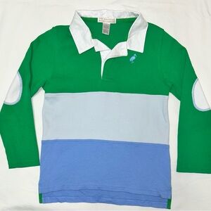 Beaufort Bonnet striped polo shirt with elbow patches sz 7 smoke free home